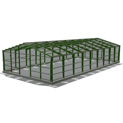 Apex Roof Prefab Metal Garden Shed für Q235B/Q345B Niedrigkohlenstoffstahlstruktur