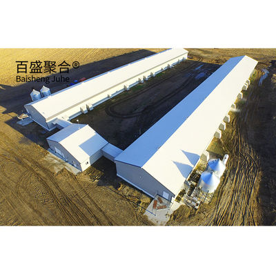 Hot Dip Galvanized Modern Design Hühnerstall für Geflügelfarm Haus Stahlkonstruktion Schuppen