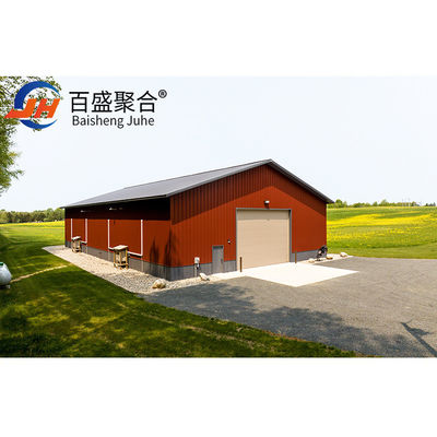Kleines vorgefertigtes Lagerhaus mit Windlast 200 km/h Schweres vorgefertigtes Metalllagerhaus