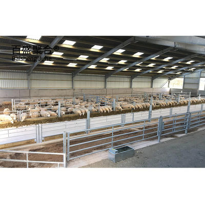 Hot Galvanizing Stahlkonstruktion Viehschuppen mit benutzerdefinierten Farben und ASTM-Standard