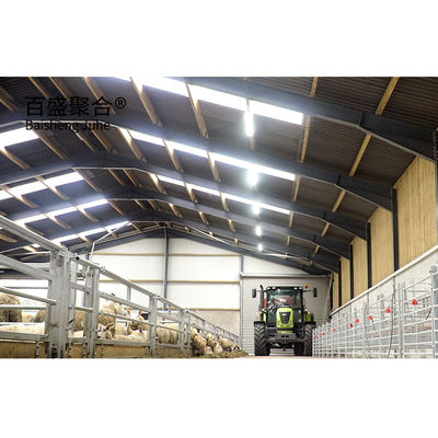 ASTM Standard Leichtstahlkonstruktion Ziegenhaus Entworfenes Fertighaus Schafe Ziegen Stahlschuppenhaus