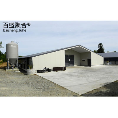 Hot Dip Galvanized Stahlkonstruktion für Broiler Geflügel Hühnerhaus Bau