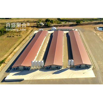 ISO9001 2008/CE/BV zertifizierte Stahlrahmen Hühnerfarm für offenes Geflügelstall