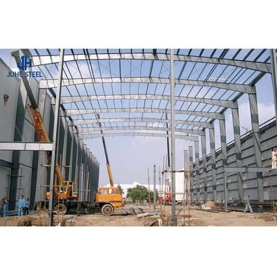 Leichtstahl Q355 Q235 Rahmen Vorgefertigte Stahlkonstruktion Hangar für Lager Werkstatt Haus