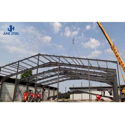 Leichtstahl Q355 Q235 Rahmen Vorgefertigte Stahlkonstruktion Hangar für Lager Werkstatt Haus
