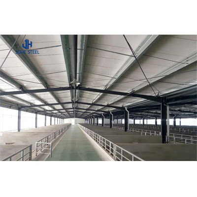 Robuste Metallrahmenstruktur für Geflügelseitenwände in vorgefertigten Rinderstallfarmen