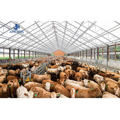 Robuste Metallrahmenstruktur für Geflügelseitenwände in vorgefertigten Rinderstallfarmen