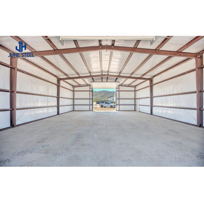 Wasserdichte Gartenhütte mit Stahlgehalt Farbe Carport Vorgefertigte Metallgarage Parkplatz