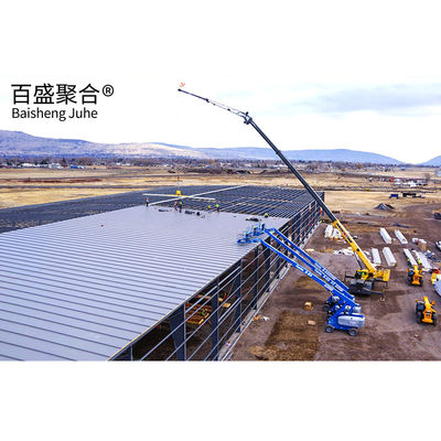 Affordable Steel Prefab Workshop mit gefärbtem Dach und Sandwich Panel