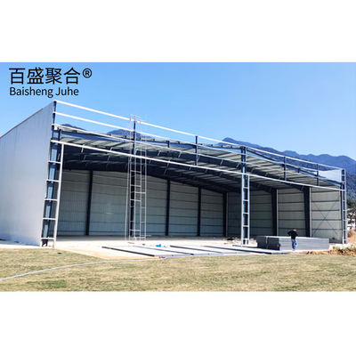 Hangar-Werkstattbau aus kohlenstoffarmem Stahl mit multifunktionaler Stahlkonstruktion