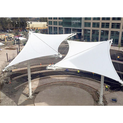 800-1300GSM PVC-beschichtete Stoffe Architektur Membran Spannmembran Schatten Strukturen