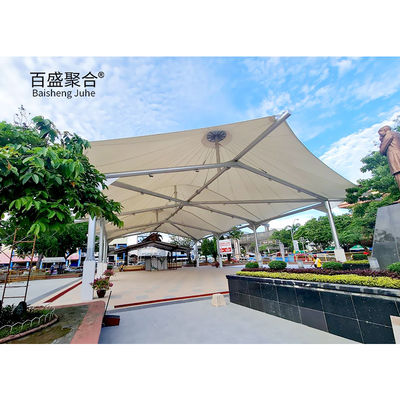 800-1300GSM PVC-beschichtete Stoffe Architektur Membran Spannmembran Schatten Strukturen