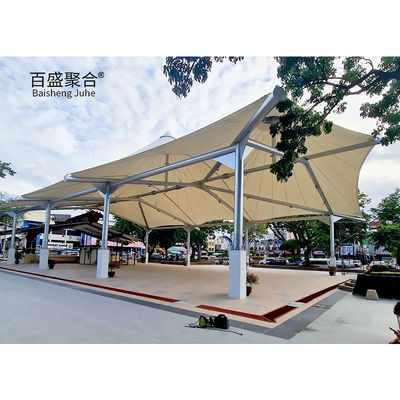 800-1300GSM PVC-beschichtete Stoffe Architektur Membran Spannmembran Schatten Strukturen