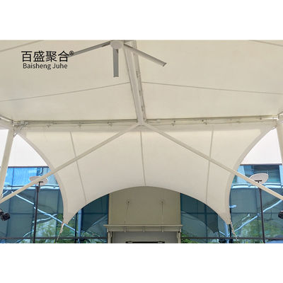 0.065mm Stoff Zelt Schatten Struktur Sonnenschirm PVDF PTFE Parkplatz Spannungs Membran Struktur