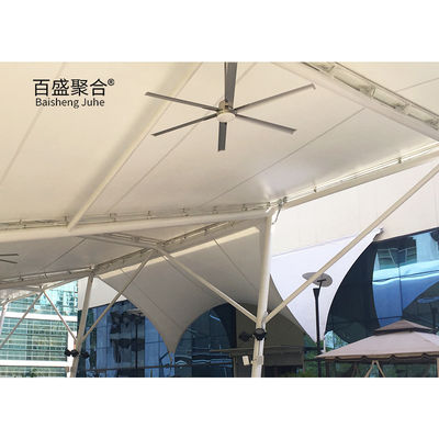 0.065mm Stoff Zelt Schatten Struktur Sonnenschirm PVDF PTFE Parkplatz Spannungs Membran Struktur
