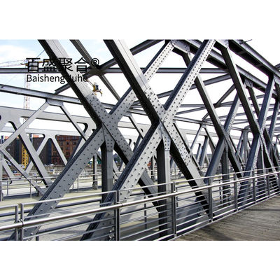 Load HS15-HS25 Stahltruss-Rahmenbrücke Modularer Prefab Portable ZB200 Stahlstrukturbrücke