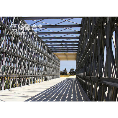 Verzinkte Stahlplatten-Strukturbrücke Q355 / Grade 350 / ASTM A992 Portable Stahlbrücken