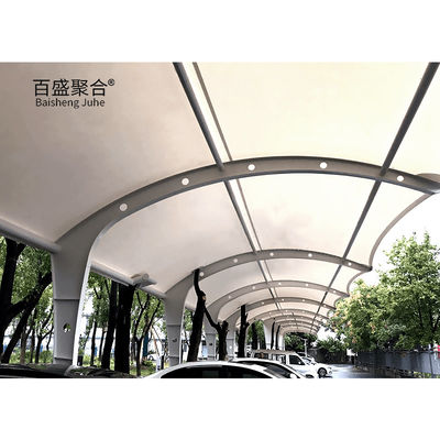 Schneewiderstandsfähige Einfachkantilever Carport Metalldach mit Stoff Membran Stoff