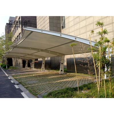 Schneewiderstandsfähige Einfachkantilever Carport Metalldach mit Stoff Membran Stoff