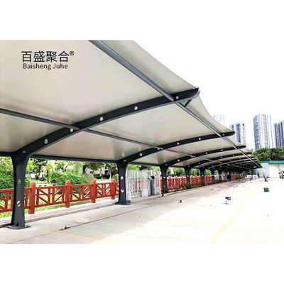 Schneewiderstandsfähige Einfachkantilever Carport Metalldach mit Stoff Membran Stoff