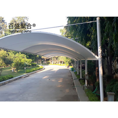 Metallrahmen 2-Auto-Außen-Schuppen Aluminium und Holz Carport Wasserdicht für das Parken von Autos