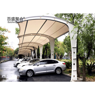 Metallrahmen 2-Auto-Außen-Schuppen Aluminium und Holz Carport Wasserdicht für das Parken von Autos