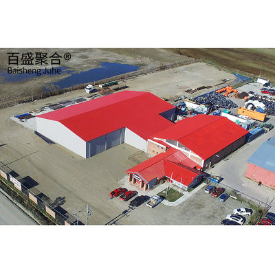 Q235B/Q345B Low Carbon Steel Warehouse Large Span Industrial Shed mit recycelbarer Stahlstruktur