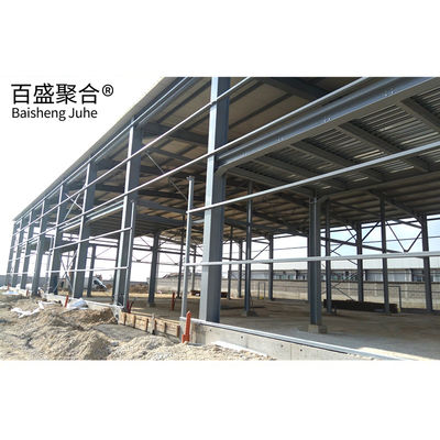 Q235B/Q345B Low Carbon Steel Warehouse Large Span Industrial Shed mit recycelbarer Stahlstruktur